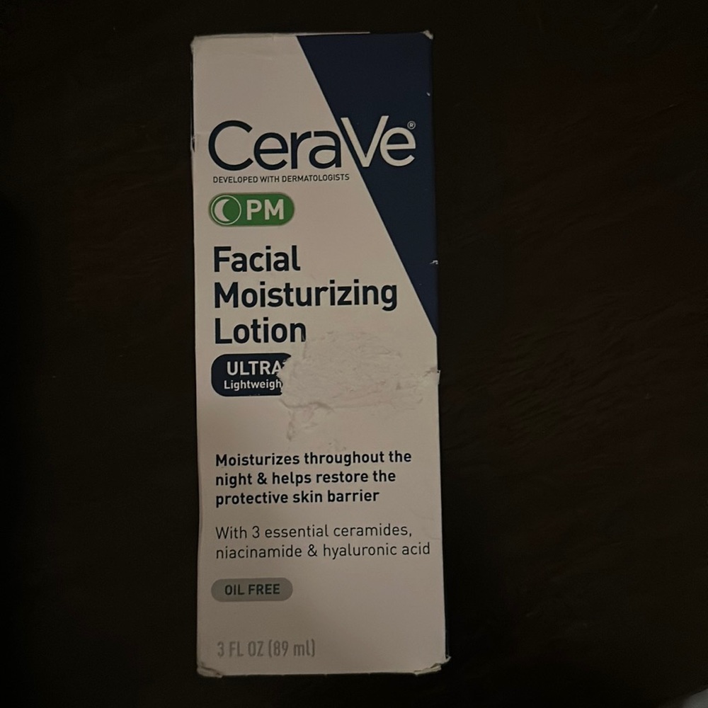 CeraVe PM facial moisturizing lotion, ultra lightweight